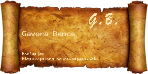 Gavora Bence névjegykártya